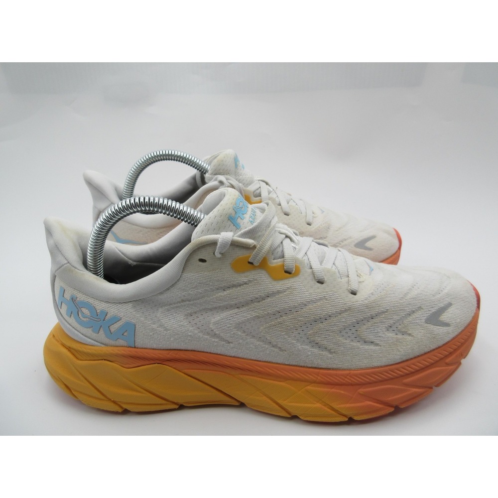 Hoka One One Arahi 6 Shoes Womens Size 9 White Running Sneakers 1123195 NCBDB